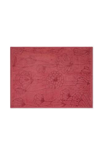 Coincasa πετσέτα χεριών μονόχρωμη βαμβακερή με all-over floral pattern 55 x 40 cm - 007376339 Κοραλί